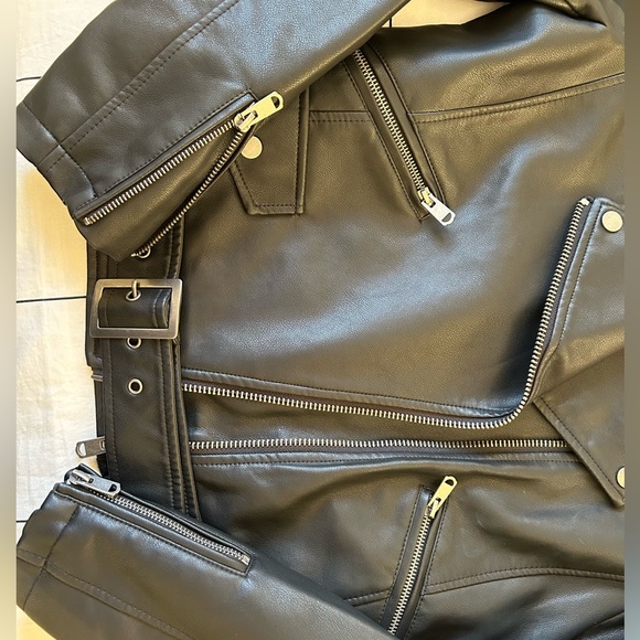 GARAGE - Faux leather biker jacket (M) - Picture 5 of 6